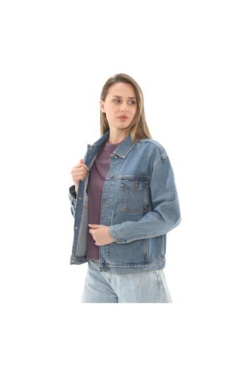 Timberland B0A67JQBQ81-R Timberland Archive Denim Jacket Kadın Ceket Mavi