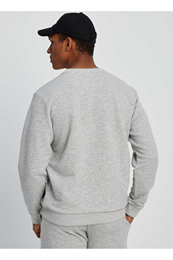 Ellesse Gri Melanj Erkek Bisiklet Yaka Sweatshirt EM076-GR