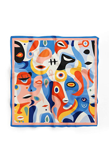 Modabutik A66 Portrait Patterned Bandana