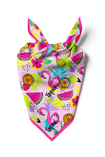 Modabutik G100 Flamingo Patterned Bandana