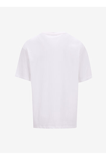 Discovery Expedition Kırık Beyaz Erkek Bisiklet Yaka Loose Fit Nakışlı T-Shirt LEAF