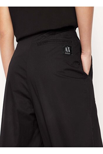 Armani Exchange Yüksek Bel Normal Siyah Kadın Pantolon 3RYP01