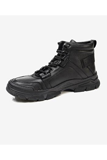 Greyder Ανδρικές μαύρες μπότες casual από γνήσιο δέρμα 3K1UB14992