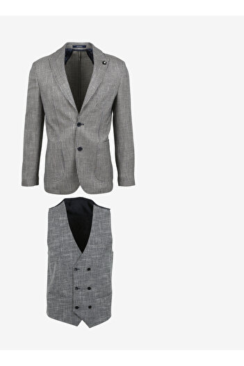 SÜVARİ Normal Waist Slim Fit Black Men's Suit Tk1006900246