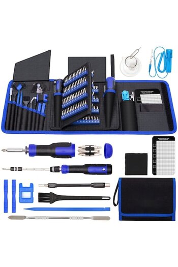 LEBLOU Set doua Surubelnite de Precizie, extensibile 190 in 1, bits otel, kit complet pentru electronice