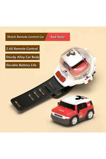 LEBLOU Watch bracelet with toy SUV car inside made of aluminum, battery in the car