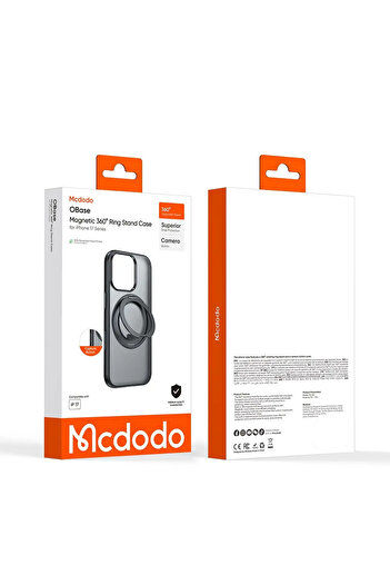 Mcdodo PC-1870 iPhone 17 Yakalama Düğmeli Manyetik 360° Halka Standlı Kılıf