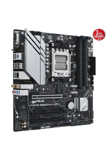 ASUS PRIME B650M-A WIFI B650 DDR5 Vga GLan 2.5G mATX HD DP M2 WIFI BT US3 RGB AM5 AMD Anakart