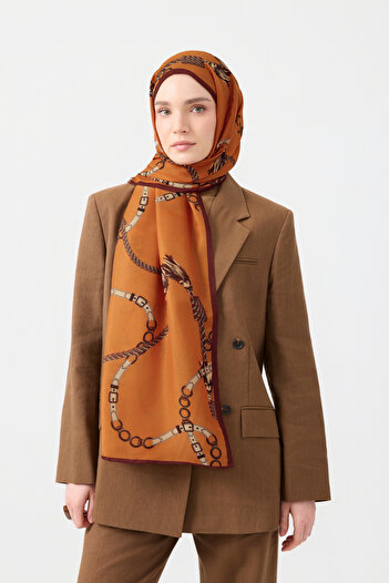 Qef Cotton Twill Shawl Linkage Orange