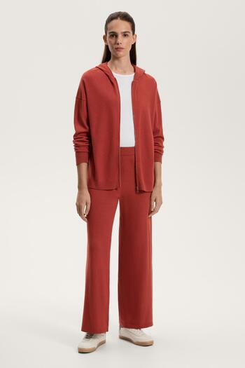 Oysho Long knit hooded jacket