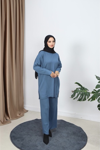 NİSUM MODA Ribbed Mercerized Trouser Suit