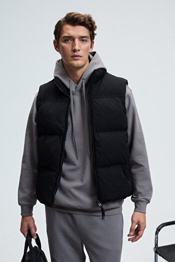 GRIMELANGE Dashiell Men's Hooded Drawstring Front Printed Dark Gray Sweatshirt