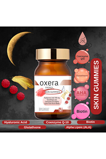 OXERA ENERGY Skin Gummies – Hyaluronic Acid, Glutathione, Biotin, Alpha Lipoic Acid