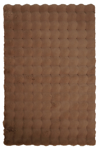 Prizma Non-Slip Bubble Single Bath Rug and Mat - Brown (75X110Cm)