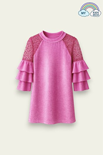 My Kids Wear Βελούδινο παιδικό φόρεμα για ειδικές περιστάσεις για κορίτσια 4-12 ετών 12101