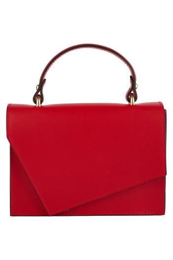 AZZURA Grace bag, made of 100% natural red leather