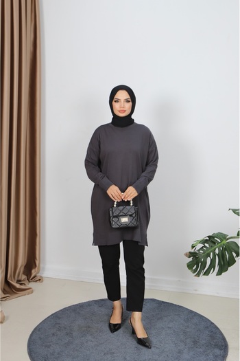 NİSUM MODA Slit Mercerized Tunic