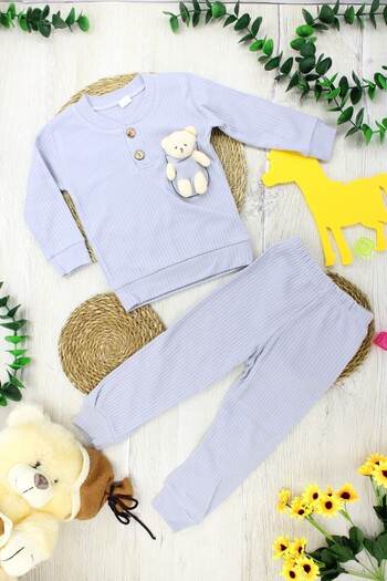 EYMİRGİYİM Teddy Bear Double Set Girl Boy Child Baby 1 Year Old, 2 Years Old, 3 Years Old