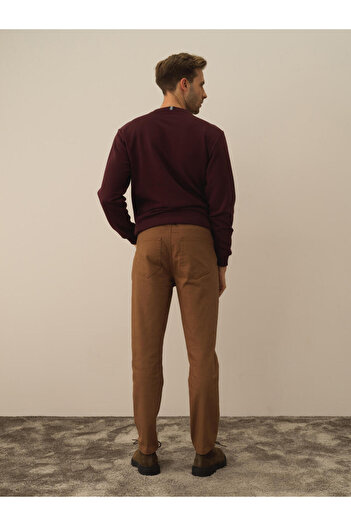 Xint Erkek Camel Pamuklu Slim Fit Pantolon