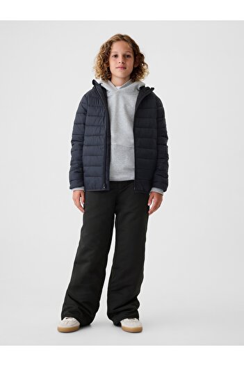 GAP Erkek Çocuk Siyah Cozy Fleece Astarlı Kar Pantolonu