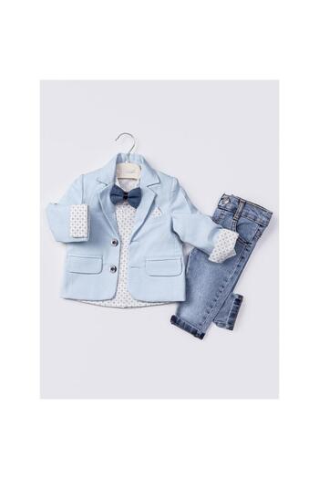 Concept. Concept 4-Piece Suit with Bow Tie and Jacket for 6-18 Months - Blue6-9 Months