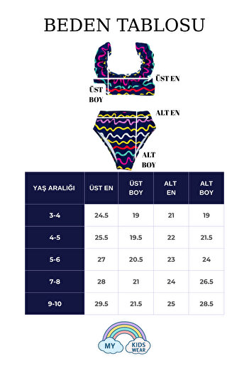 My Kids Wear Frilly Printed Girl's Swimsuit