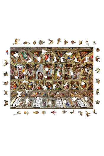 WePuzzleUp Ahşap Puzzle - Sistina Şapeli - 450 Parça, 29x39 cm