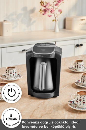 Karaca Hatır Neo Turkish Coffee Machine 5 Cup Capacity Silver
