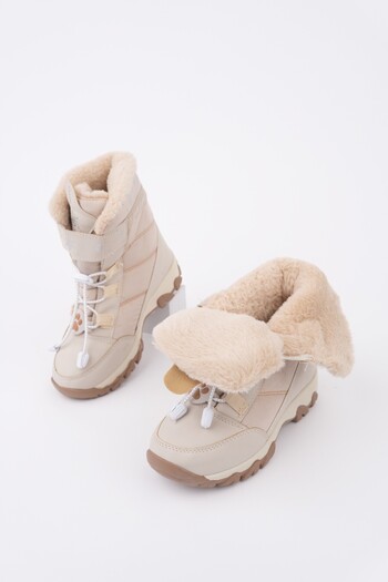 MUGGO Tiger Girls' Boots with Fur Inside, Laces and Velcro Fasteners