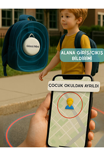 Gözcü Mobil Mini Ios Android Uyumlu Airtag Geçmişe Dönük Konum Gps Araç Motor Çocuk Gizli Takip Cihazı