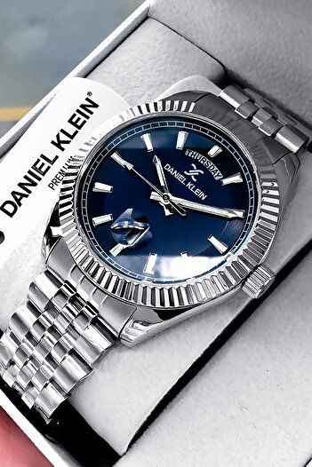 Daniel Klein Exclusive Men's Wristwatch 3 Atm Waterproof Silver Color Steel Strap + Bracelet DKE2060C3