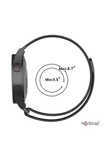 NovStrap Huawei Watch Gt6 41mm Gt4 41mm Gt5 41mm ile Uyumlu Kordon (18mm Pimli) Mıknatıslı Metal Hasır Kayış