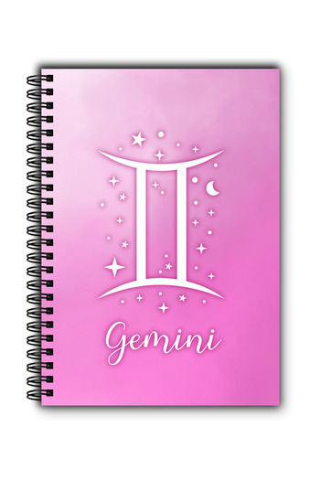 MG Office Vellum Notebook A5 80 Pages with Spiral – Zodiac Gemini – Reflective Cover