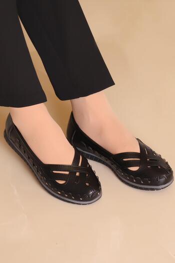 KAPTAN JUNIOR Women's Classic Shoes Orthopedic Mother Shoes Mother Ballerina Shoes Mother Women's Casual