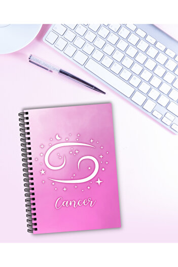 MG Office Vellum Notebook A5 80 Pages with Spiral – Zodiac Cancer – Reflective Cover