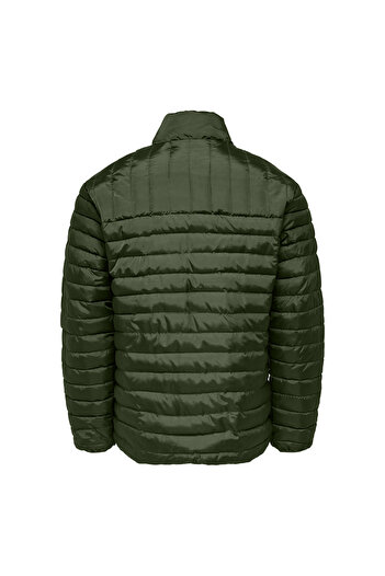 Only & Sons Koyu Gri Erkek Mont 22022612_ONSPIET QUILTED HIGHNECK