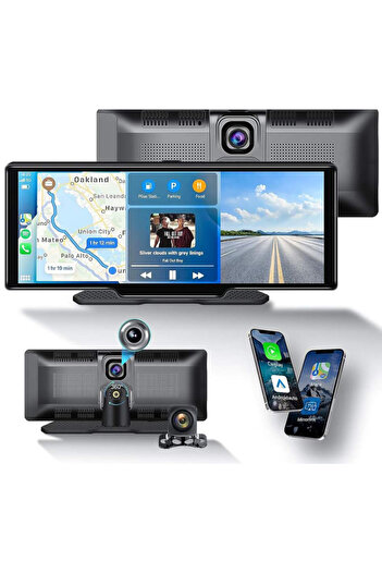 Smartio Navigatie Auto Universala Cu Apple Carplay Android Auto plus cameră față-spate