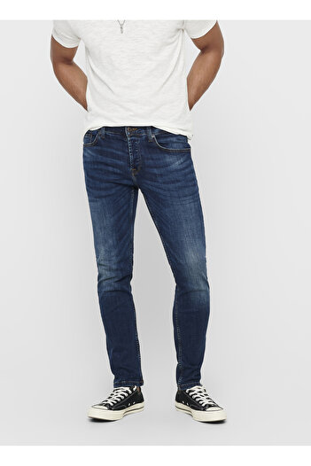 Only & Sons Slim Fit Blue Men's Denim Trousers 22005076_Onsweft Mid Blue 5076