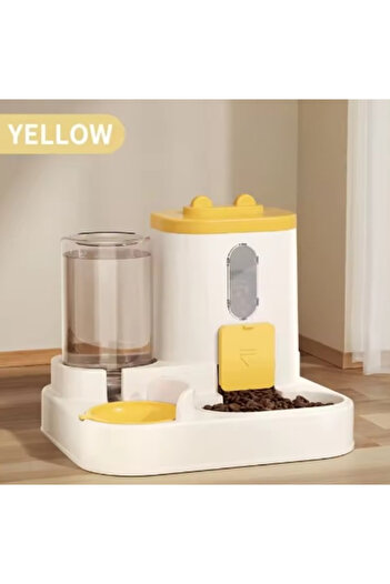 Choice3 yellow 2in 1 Cat Food Dispenser Water and Food Integrated Fully Automatic Cat Food Feeding and Water