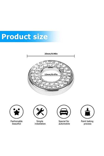 Bukela 4PCS Bling Inner Car Door Lock Cover Stickers