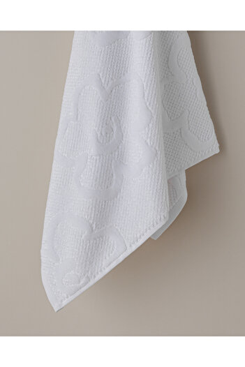 English Home Velvet Bloom Cotton Face Towel 50X80 cm White