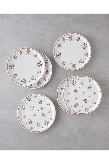 English Home Bianca Ceramic 6-Piece Cake Plate 20 cm Colorful