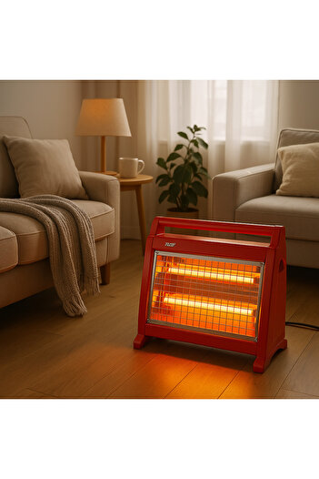 TEHNOSHOP Electric quartz radiator 2400W, 2 temperature settings, fast heating