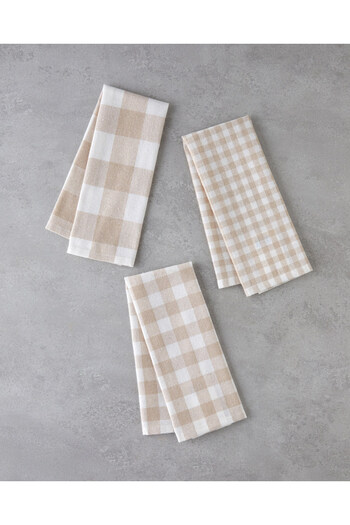 English Home Dyna Cotton 3-Piece Drying Cloth 30X50 cm Beige