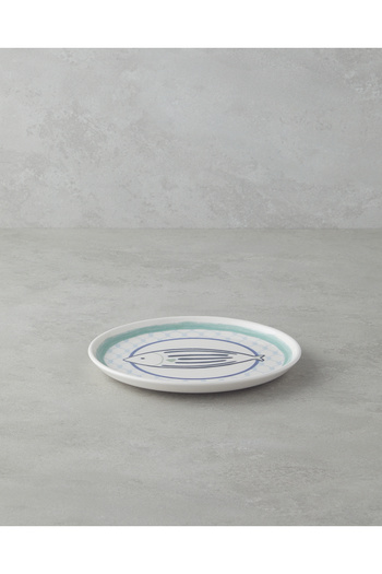 English Home Aqualuna Ceramic Cake Plate 20 cm Blue-Green