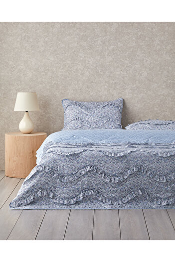 English Home Blue 160X220 cm Floral Euphoria Single Bedspread Set