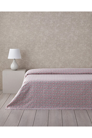 English Home Bright Floral Ecosoft Çift Kişilik Pike 200x220 cm Pembe