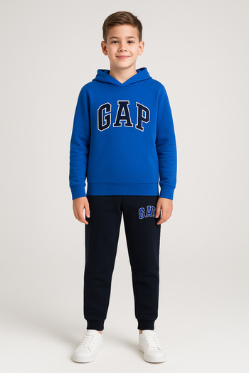 Uğur bebe Set de trening pentru copii G.A.P, albastru, negru, cald iarna, confortabil, cu glugă, pentru tot ziua