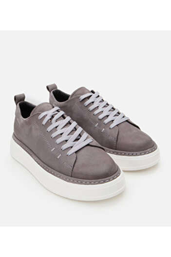Hotiç Genuine Leather Gray Men's Casual Shoes