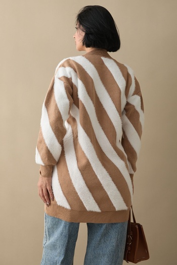 InStyle Πλεκτό πουλόβερ Yumoş Double Stripe Camel